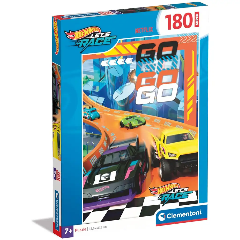 Hot Wheels versenyre fel 180db-os super puzzle - Clementoni kép 1