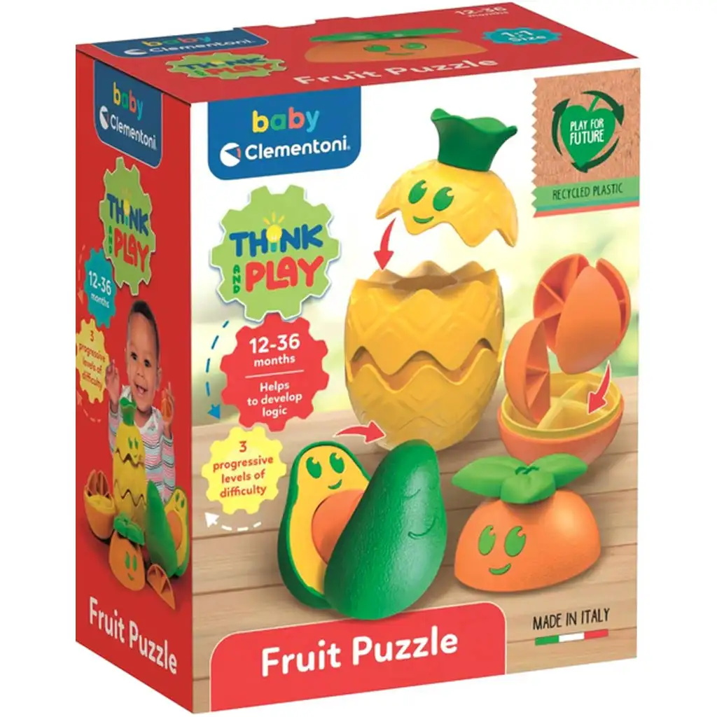 Think&Play Gyümölcs puzzle logikai játék - Clementoni kép 1