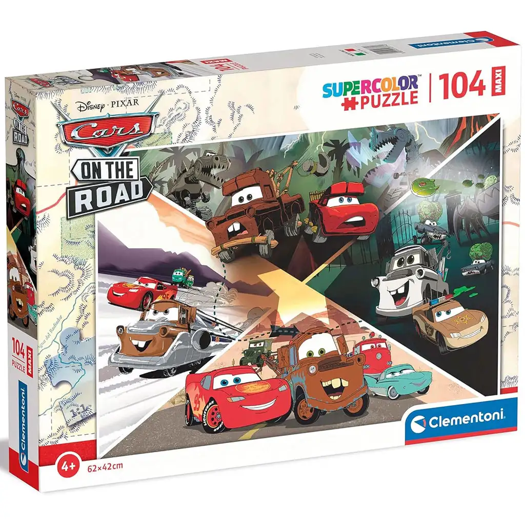Verdák úton 104db-os maxi supercolor puzzle - Clementoni kép 1