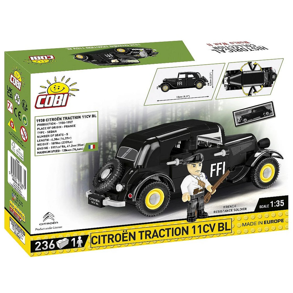 COBI: Citroën Traction 11CV BL autó építőjáték (2266) kép 4