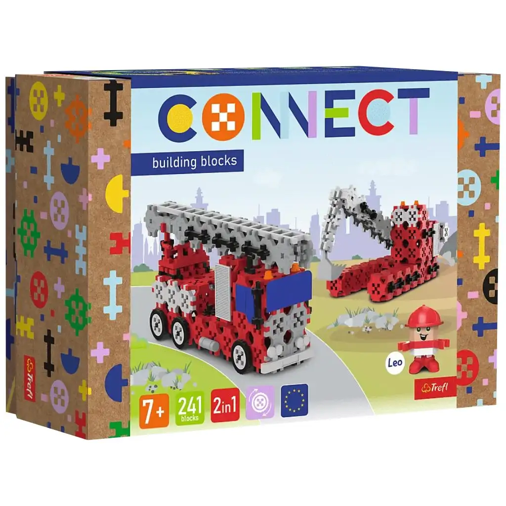 Connect: Tűzoltóautó 241db-os építőjáték - Trefl kép 1