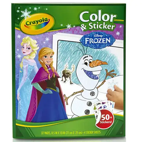 Crayola: Jégvarázs 2 színező, kifestő és matricázó füzet kép 1
