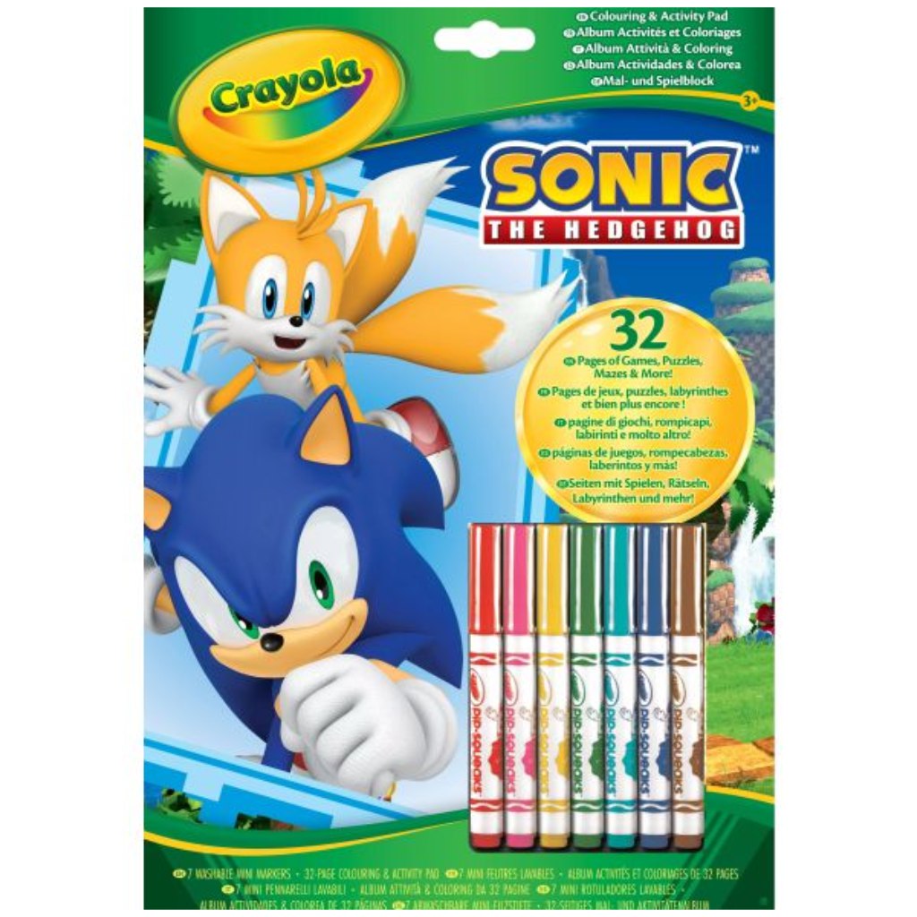 Crayola: Sonic, a sündisznó színező és foglalkoztató füzet kép 1
