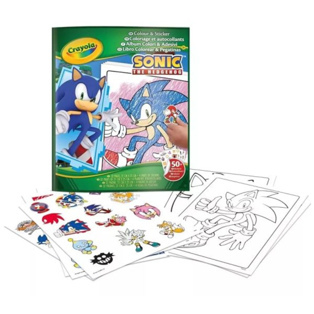 Crayola: Sonic, a sündisznó színező matricákkal kép 1