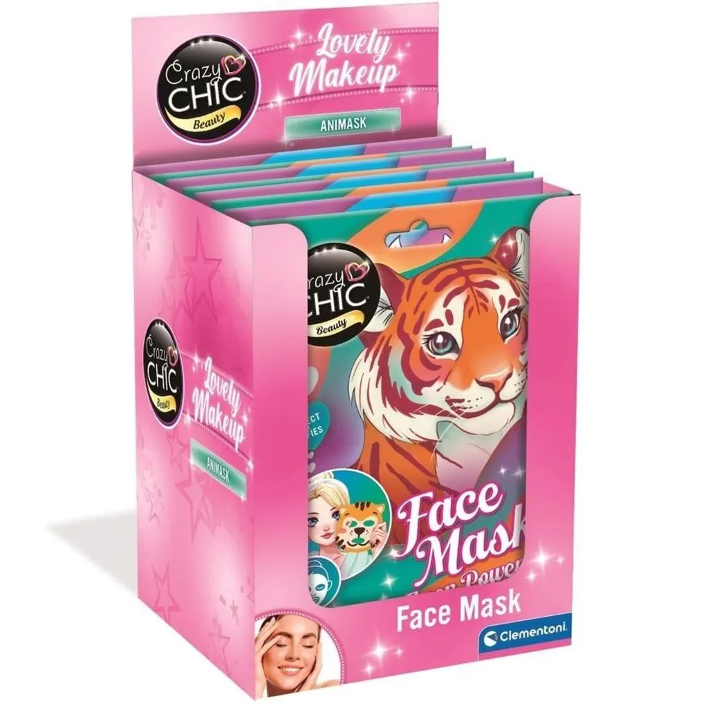 Crazy Chic: Beauty állatos arcmaszk többféle változatban 1db - Clementoni kép 1