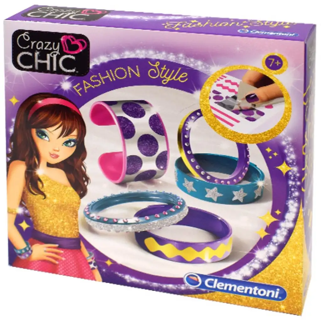 Crazy Chic Fashion Style karkötő készítő szett - Clementoni kép 1