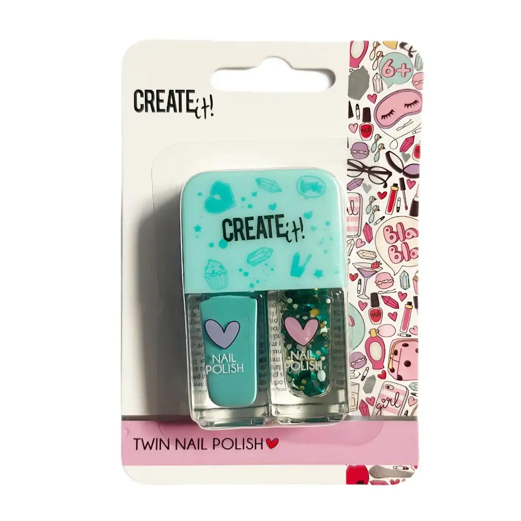Canenco: Create It! türkiz körömlakk 2db-os szett kép 1