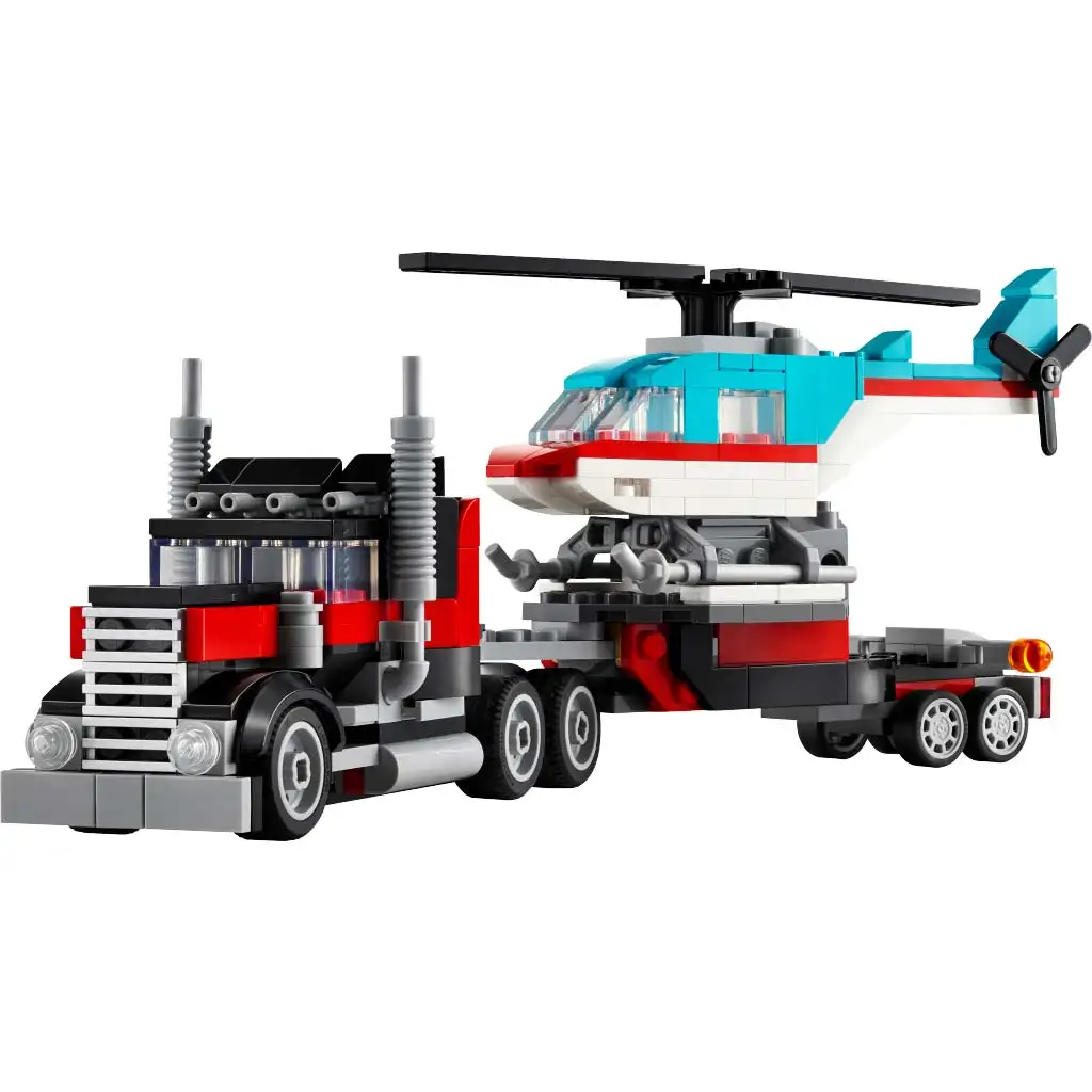 LEGO® Creator: Platós teherautó és helikopter (31146) kép 5
