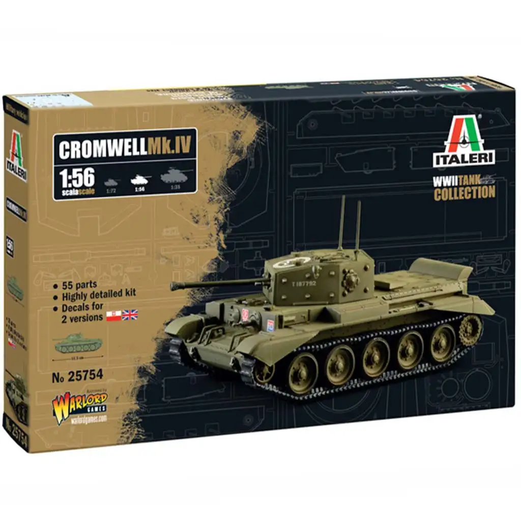 Italeri 1/56 Cromwell Mk. IV tank makett kép 1