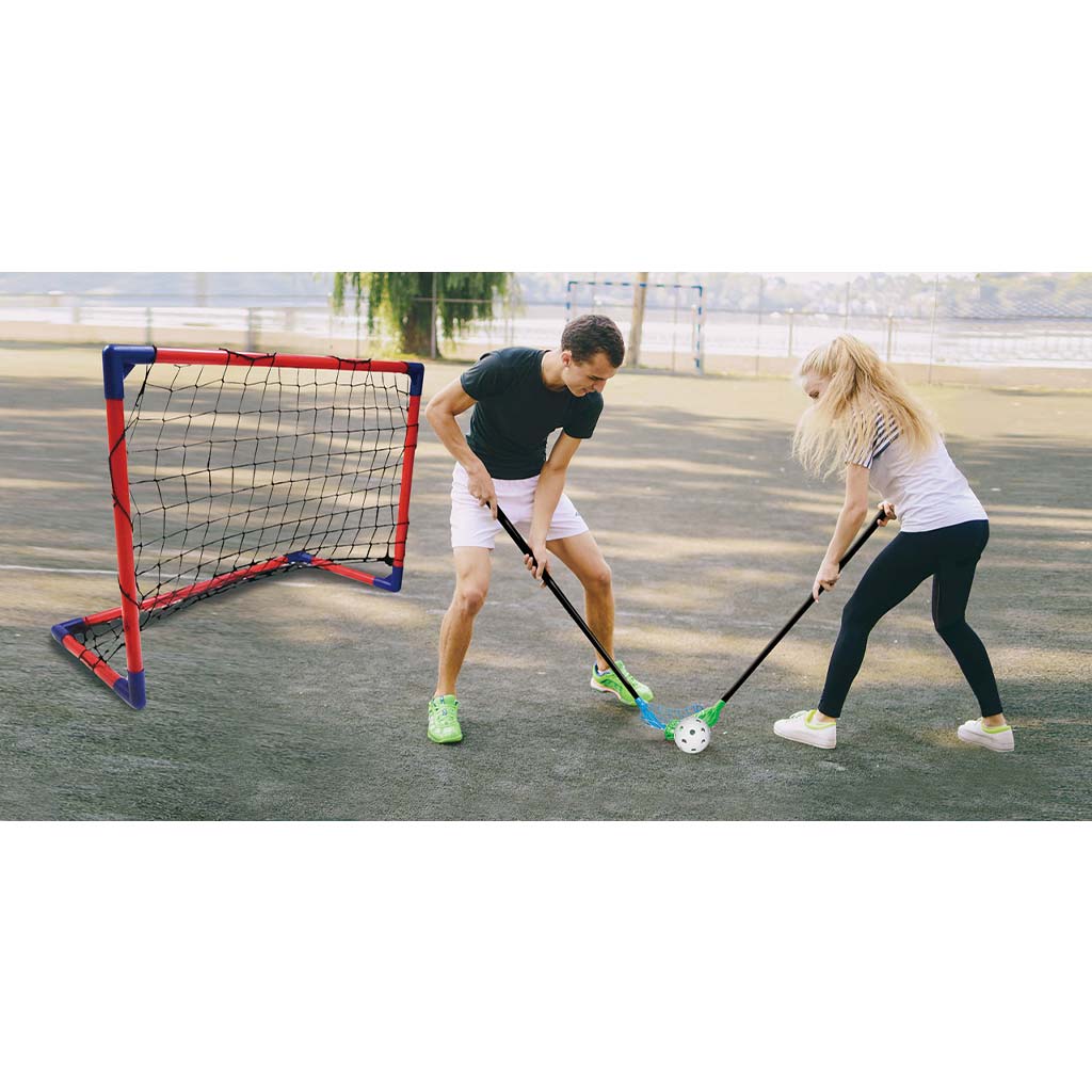 CROSS Floorball labdajáték szett 2db ütővel és 2db kapuval - Woodyland kép 3