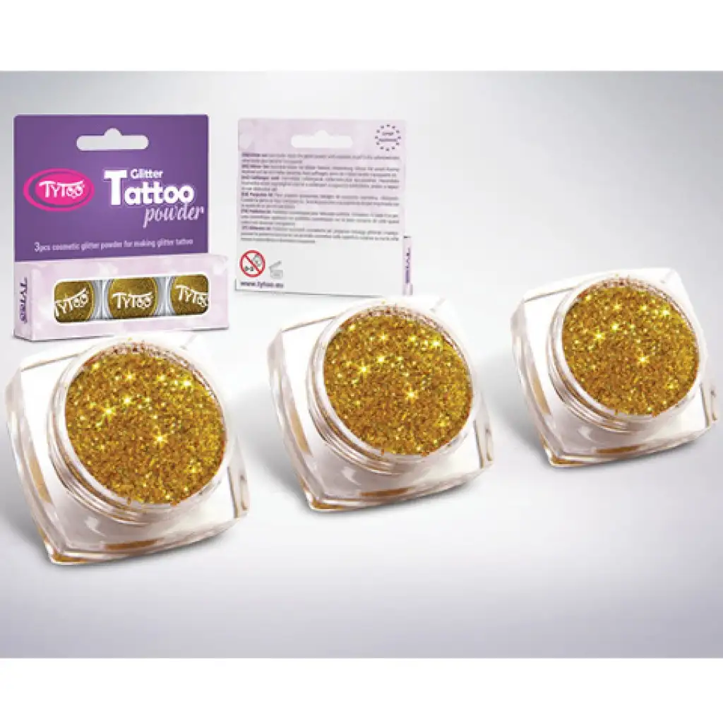 TyToo: Arany színű csillámpor szett 3x2,5ml kép 2
