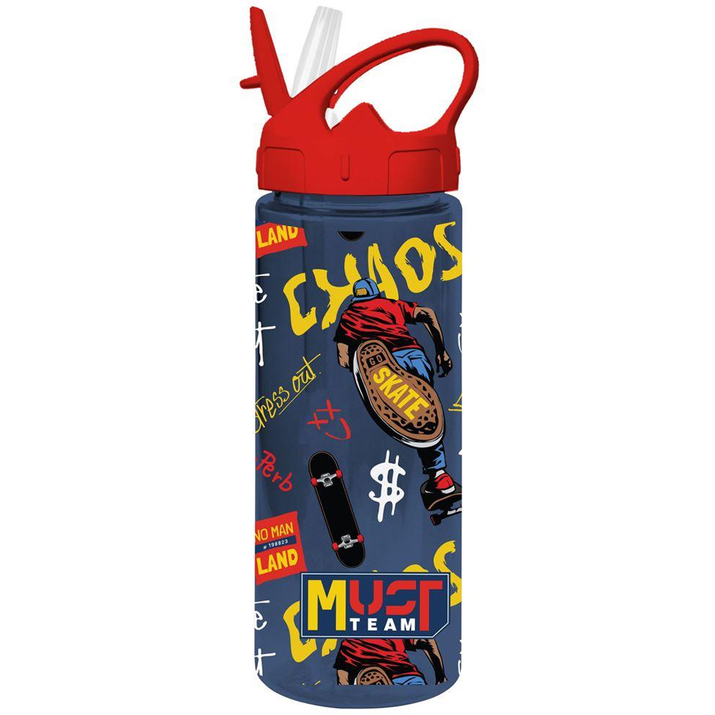Luna: Must Team mintás műanyag kulacs szívószállal többféle változatban 500ml 1db kép 5