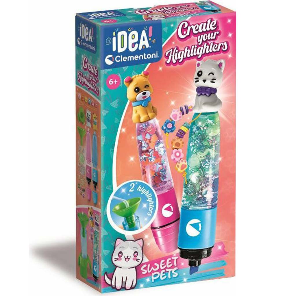Idea! Cuki állatok mini szövegkiemelő készítő szett - Clementoni kép 1