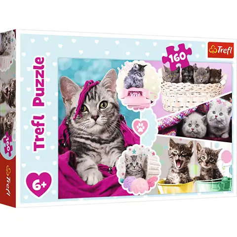 Cuki cicák puzzle 160db-os - Trefl kép 1