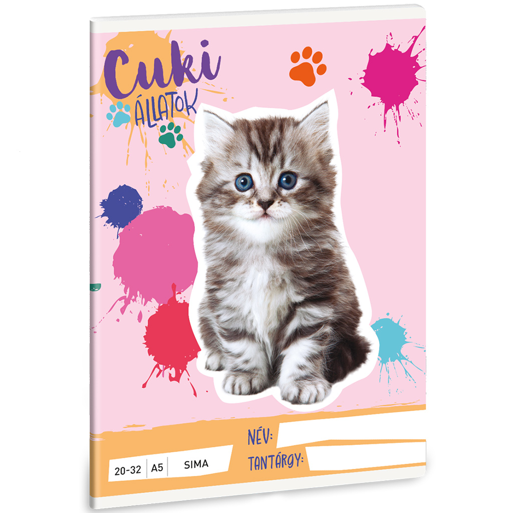 Ars Una: Cuki Állatok - Perzsa cica sima füzet A/5 20-32 kép 1