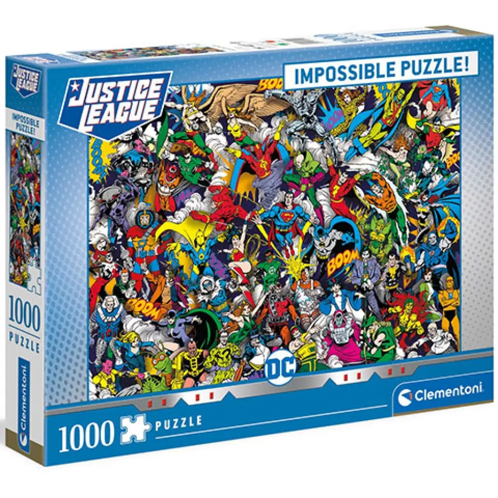DC Comics Igazság ligája impossible puzzle 1000db-os - Clementoni kép 1