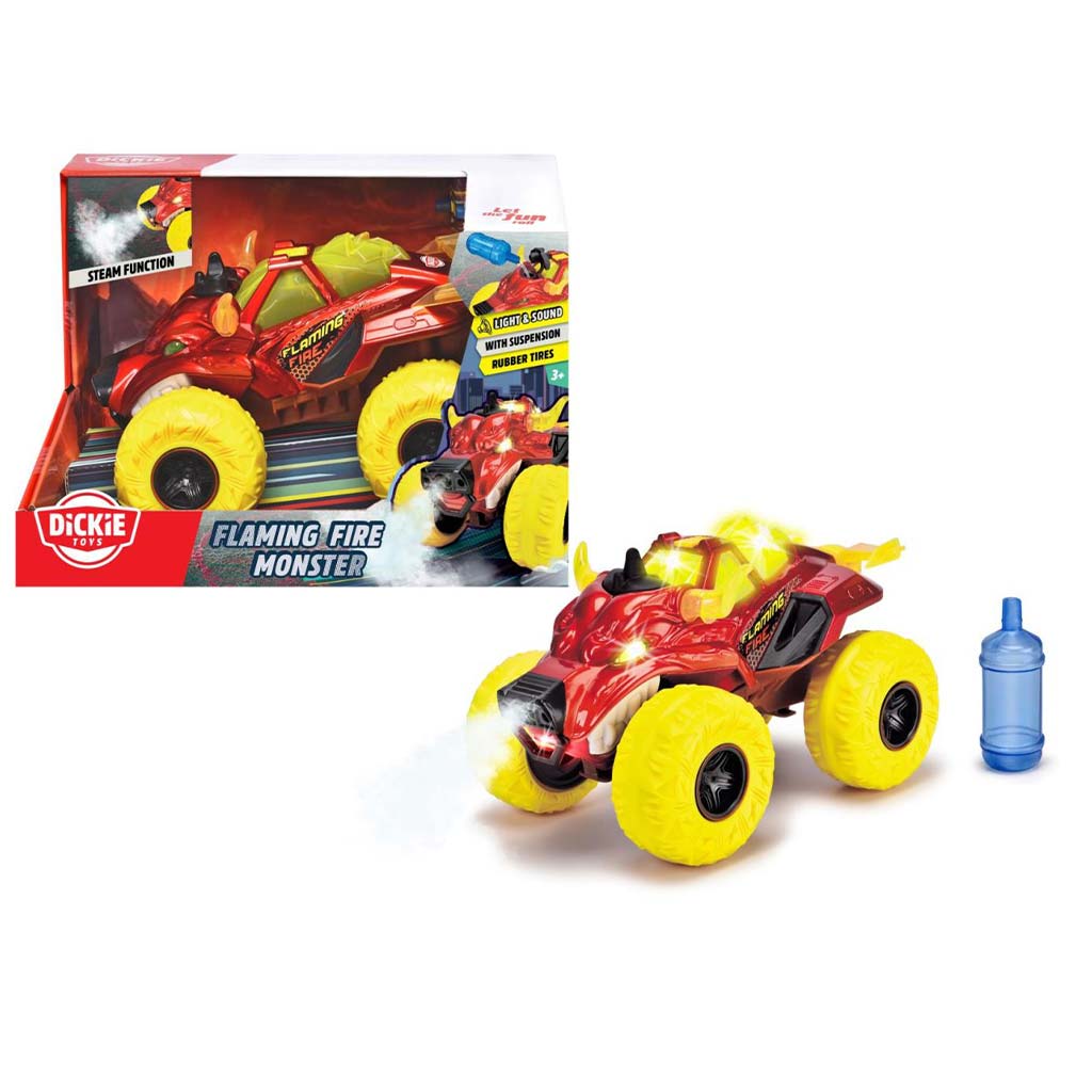 Lángoló bikafej alakú monster truck fénnyel és hanggal - Dickie Toys kép 1