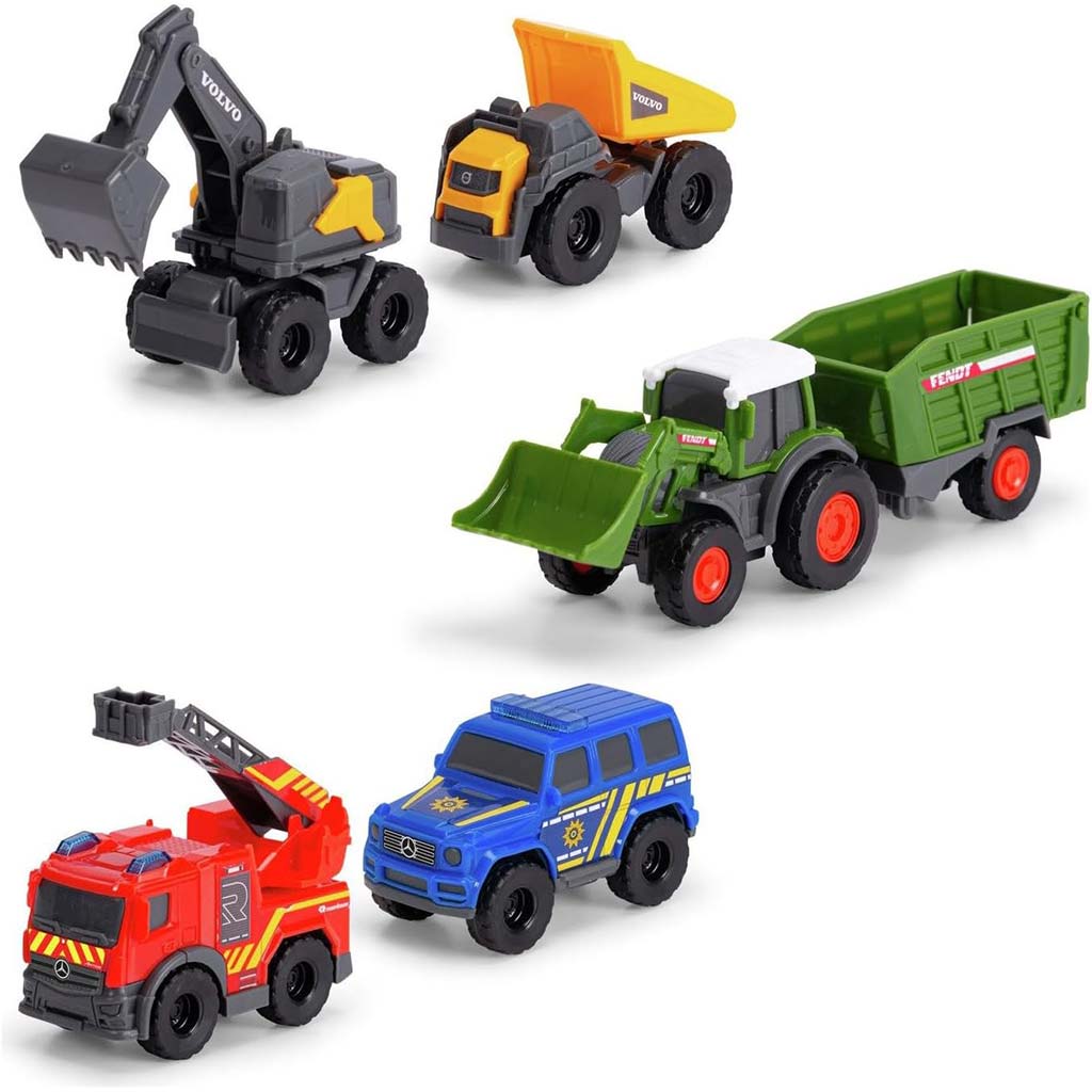 Micro City 5db-os nyitható kisautó szett - Dickie Toys kép 3