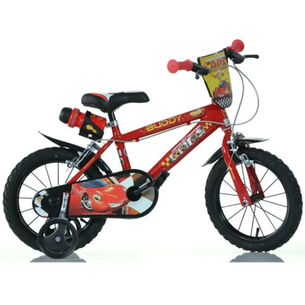 Cars piros gyerek bicikli 14-es méretben - Dino Bikes kerékpár kép 1