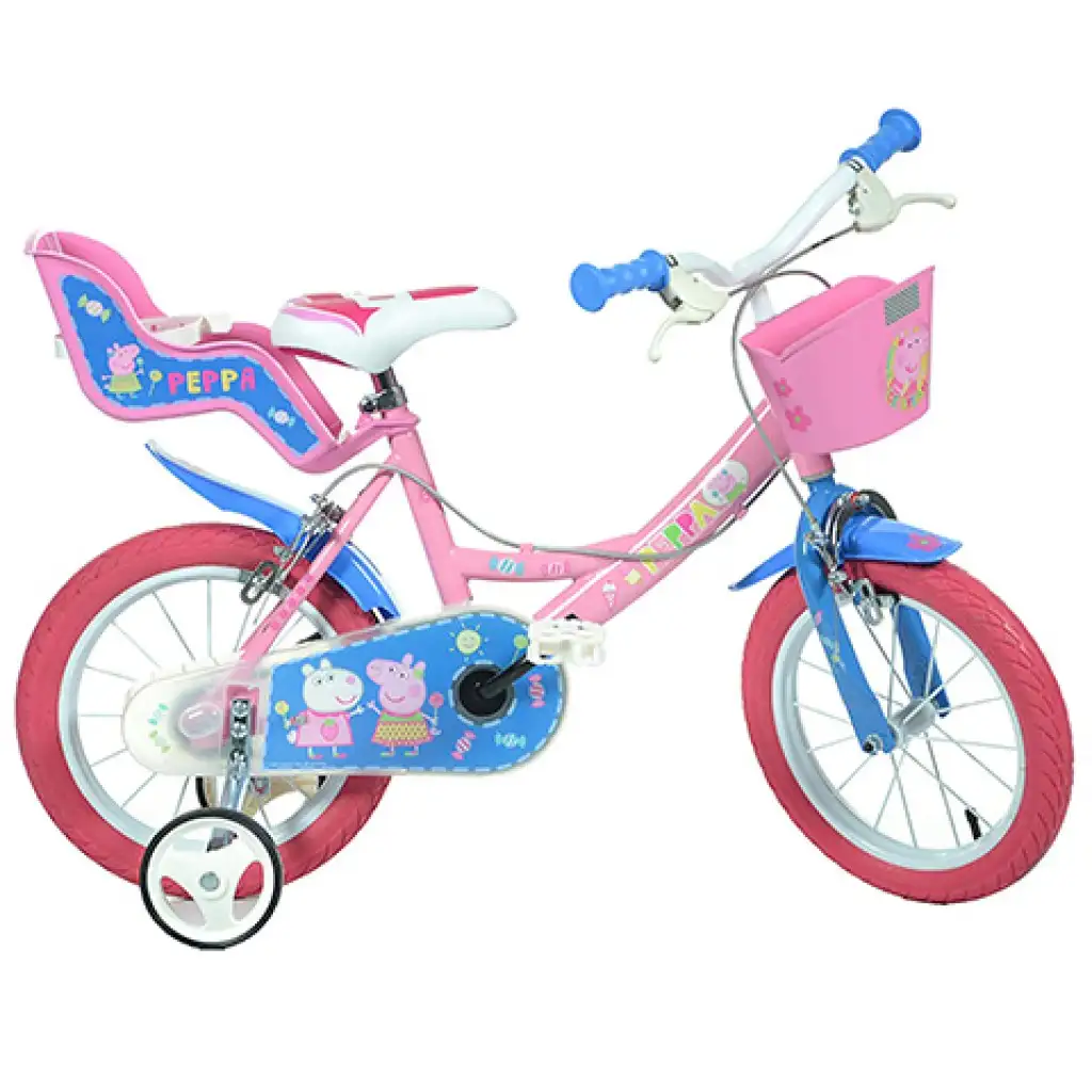 Peppa Malac rózsaszín gyerek bicikli 14-es méretben - Dino Bikes kerékpár kép 1