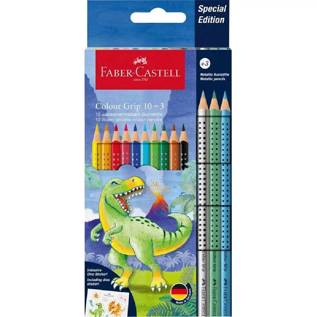 Faber-Castell: Dinoszauruszos Grip színesceruza készlet 10+3db-os csomag kép 1
