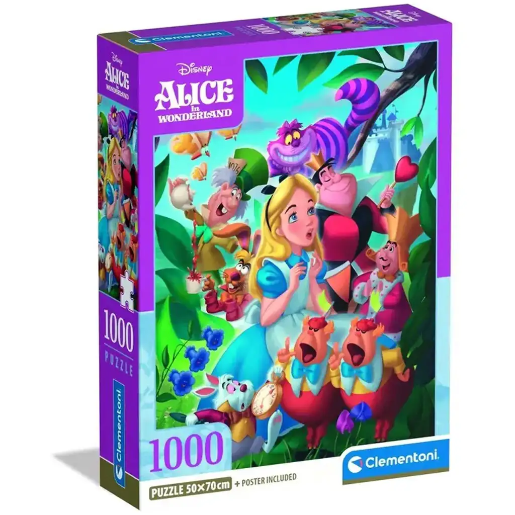 Disney - Alíz csodaországban 1000 db-os puzzle poszterrel - Clementoni kép 1