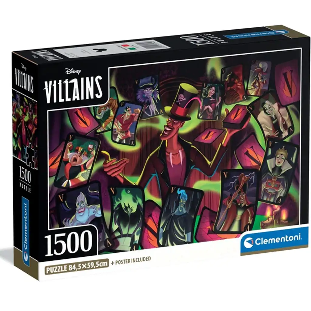 Disney - Gonoszok HQC 1500db-os compact puzzle - Clementoni kép 1