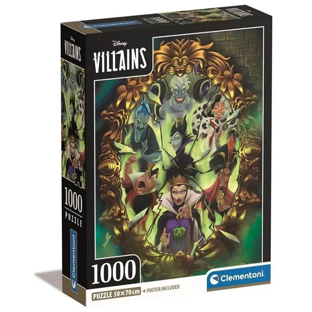 Disney - Gonoszok 1000 db-os puzzle poszterrel - Clementoni kép 1