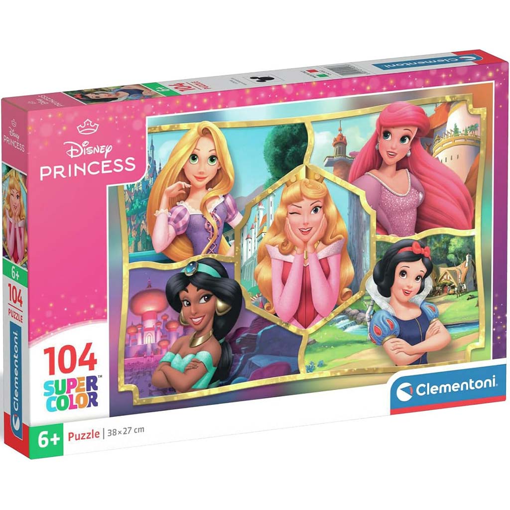 Disney Hercegnők 104db-os supercolor puzzle - Clementoni kép 1