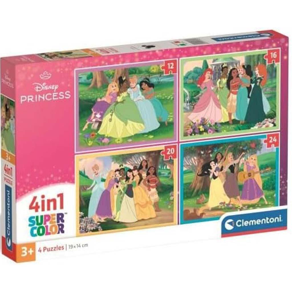 Disney Hercegnők 4az1-ben Supercolor puzzle - Clementoni kép 1