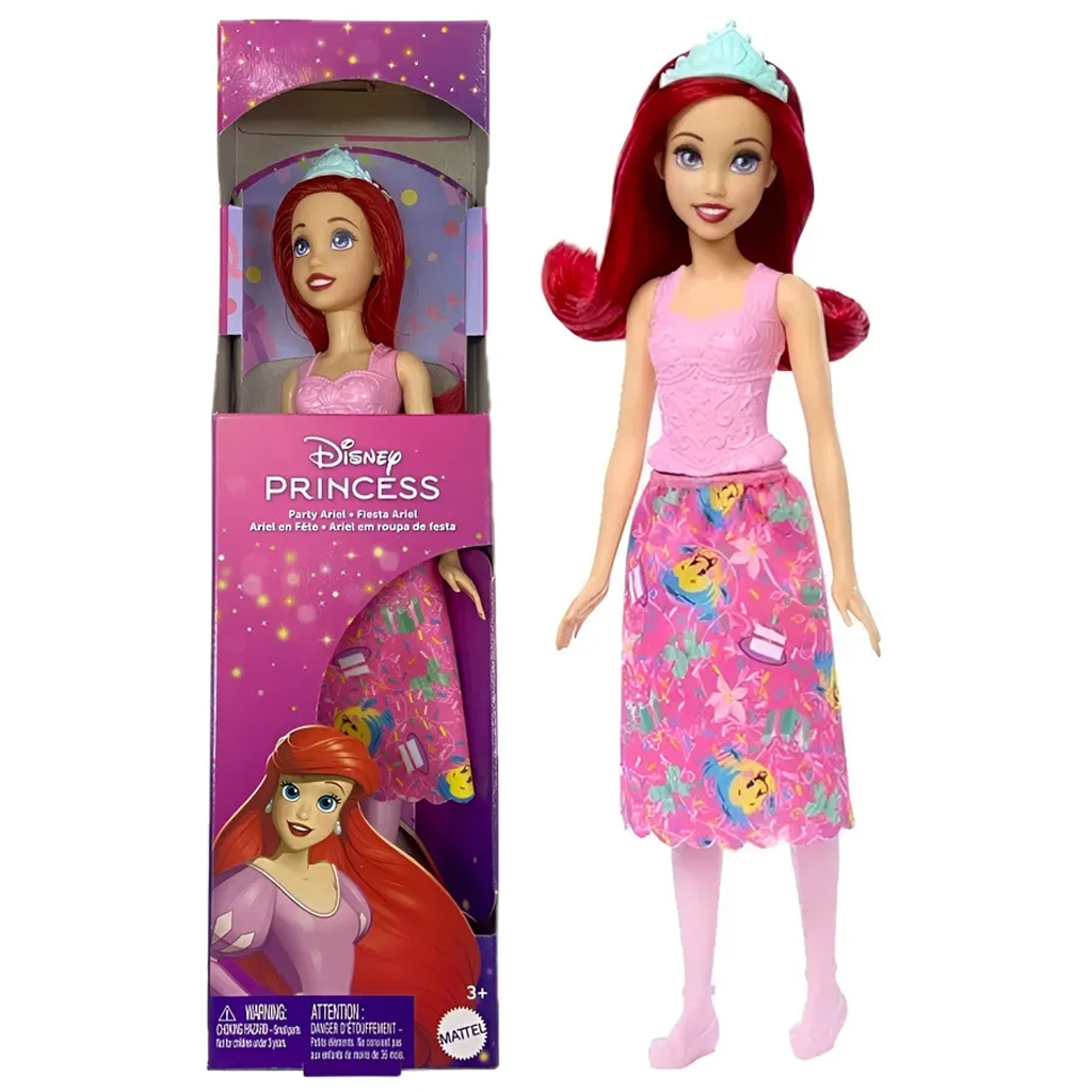 Disney Hercegnők: Party Ariel hercegnő baba – Mattel kép 1