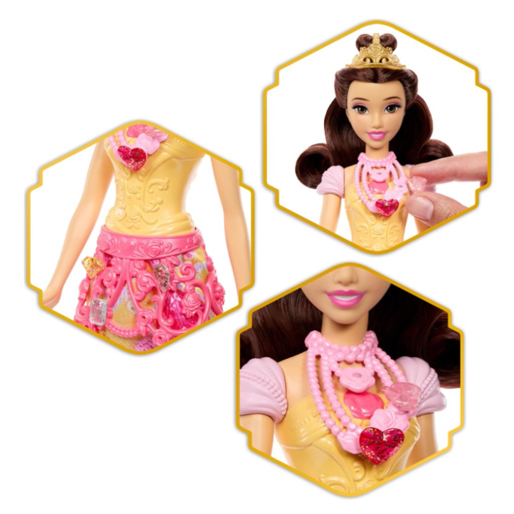 Disney Hercegnők: Csupaszív meglepetés baba - Belle - Mattel kép 2