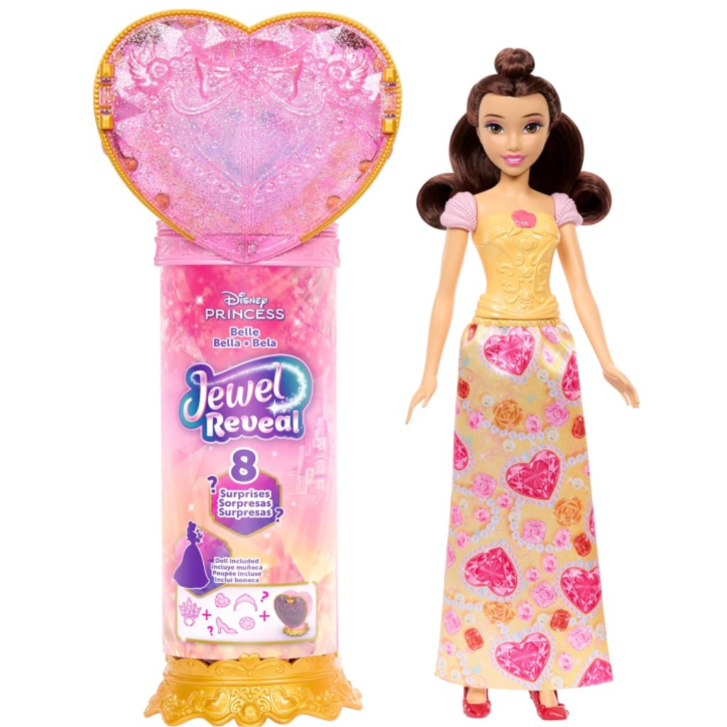 Disney Hercegnők: Csupaszív meglepetés baba - Belle - Mattel kép 1