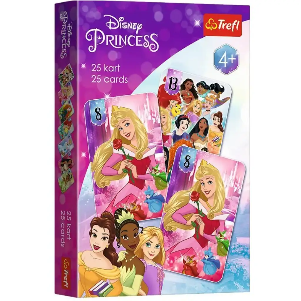 Disney hercegnők Fekete Péter 25 lapos kártyajáték - Trefl kép 1