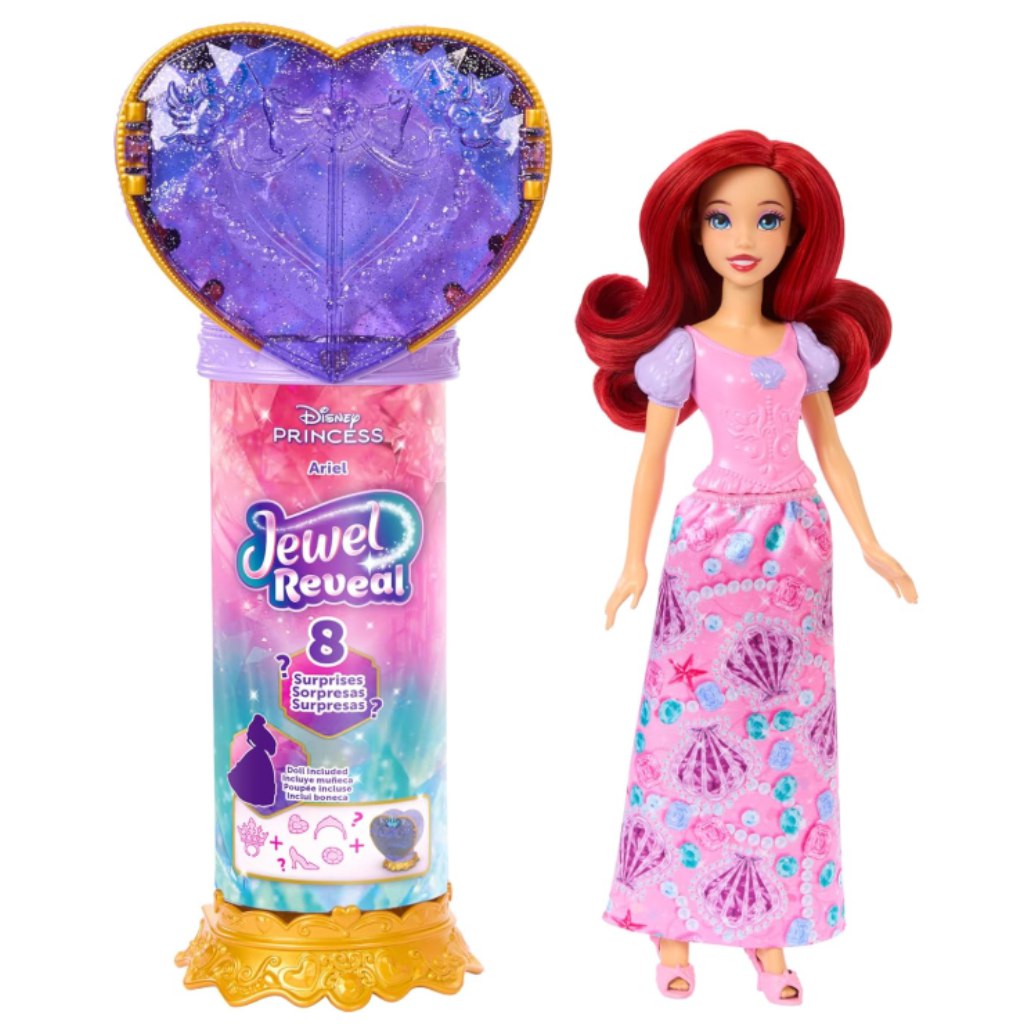 Disney Hercegnők: Csupaszív meglepetés baba - Ariel - Mattel kép 1