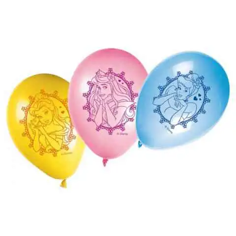 Disney Hercegnők színes party lufik 8db-os szett kép 1