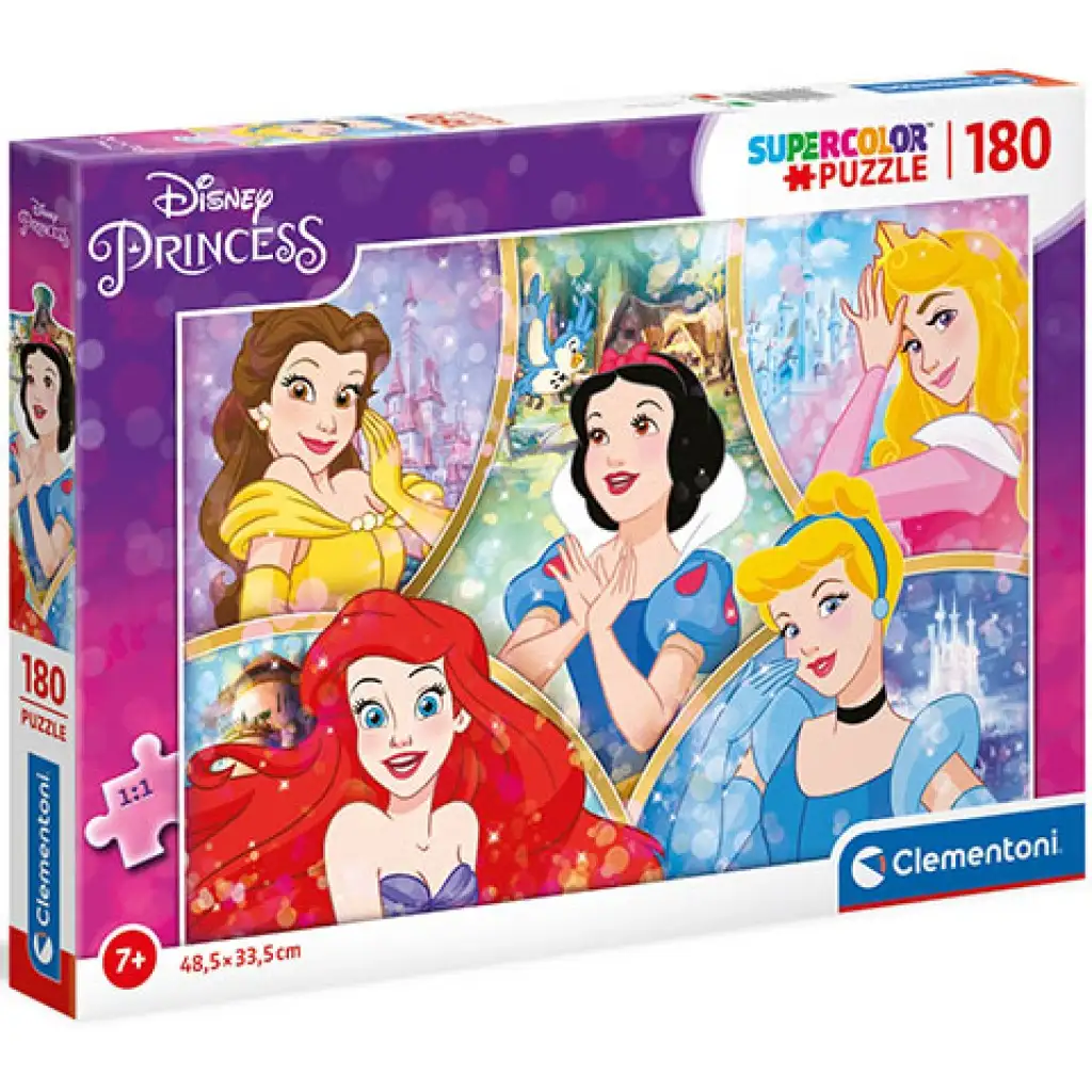 Disney hercegnők Supercolor 180db-os puzzle - Clementoni kép 1