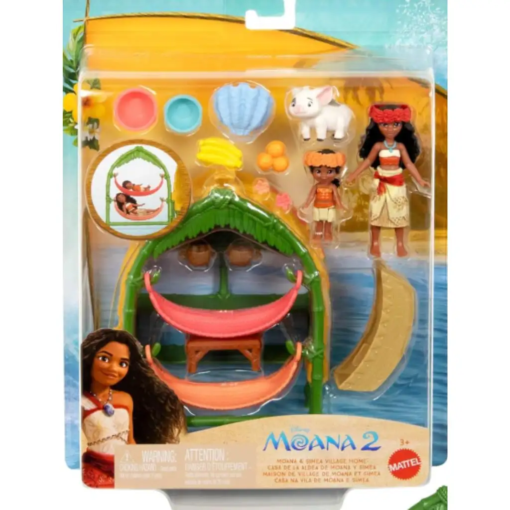 Vaiana 2: Vaiana és Simea kunyhó játékszett - Mattel kép 1