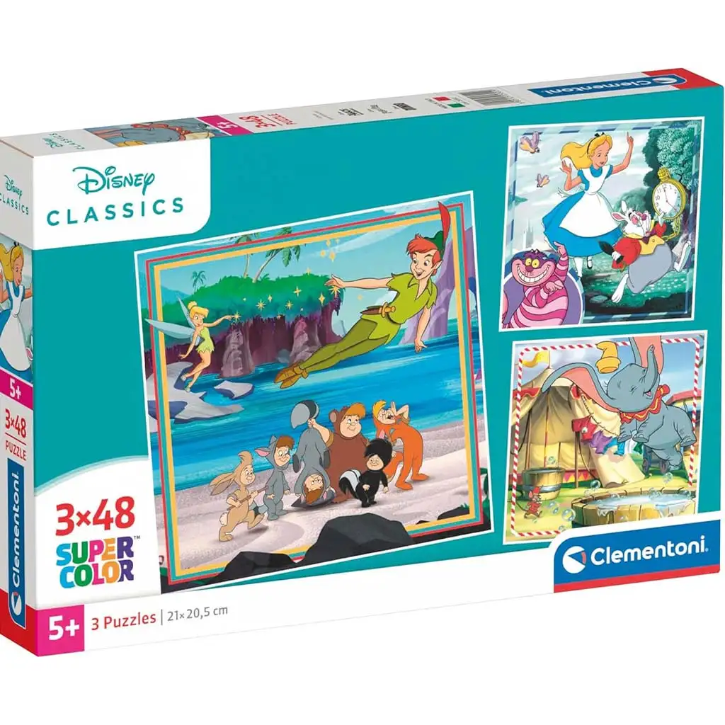 Disney klasszikus mesesorozatok 3x48db-os Supercolor puzzle - Clementoni kép 1