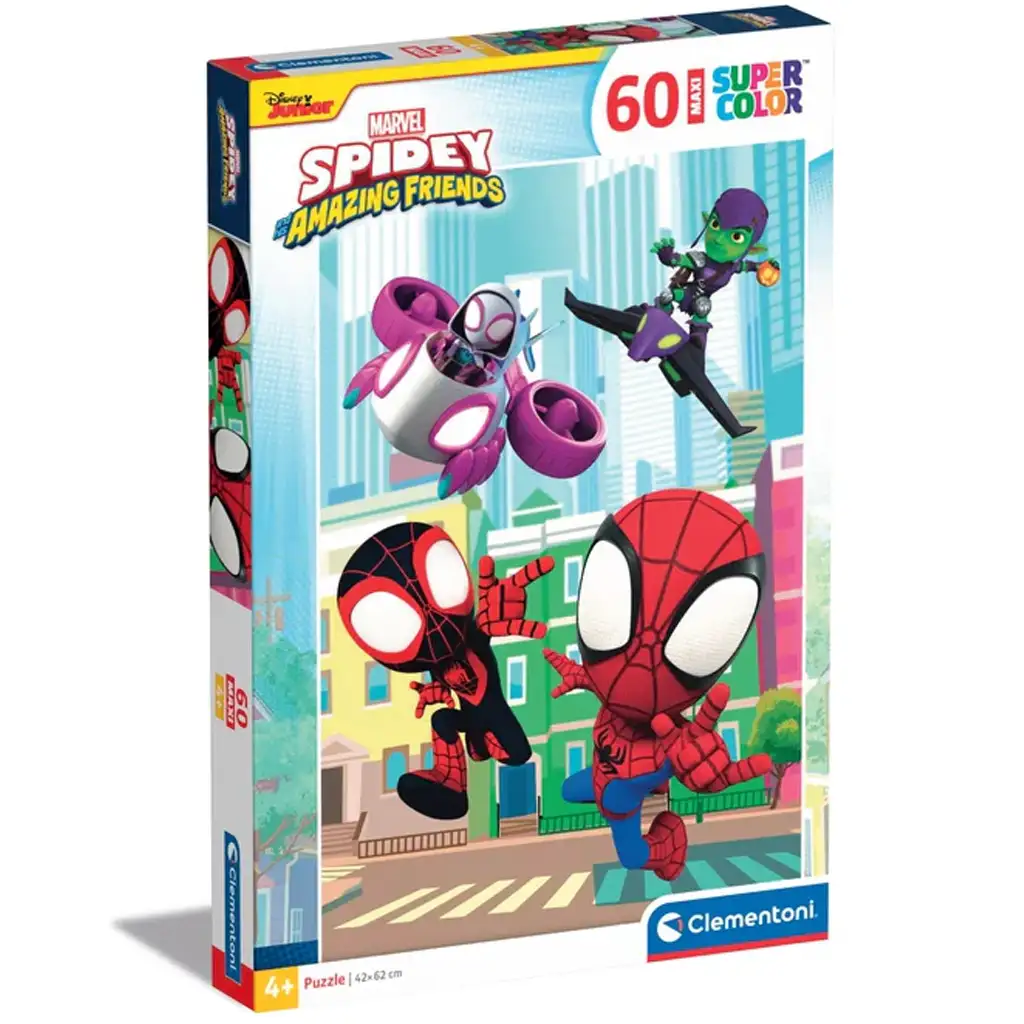 Spidey és csodálatos barátai 60db-os maxi supercolor puzzle - Clementoni kép 1