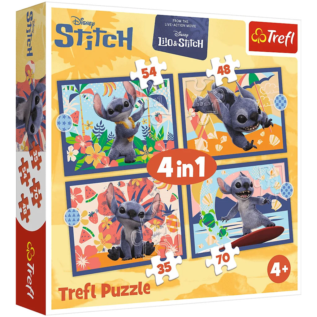 Disney: Stitch nyaralása 4 az 1-ben puzzle - Trefl kép 1