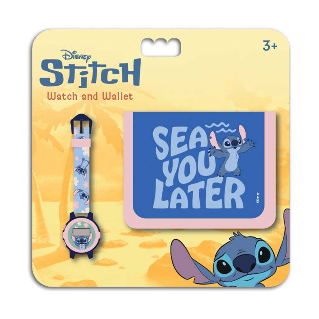 Luna: Disney Stitch Digitális karóra és pénztárca szett kép 1