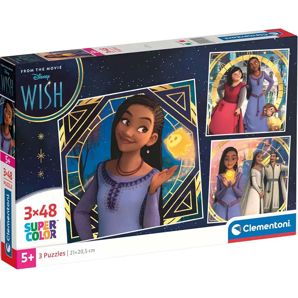 Disney Wish 3x48db-os Supercolor puzzle - Clementoni kép 1
