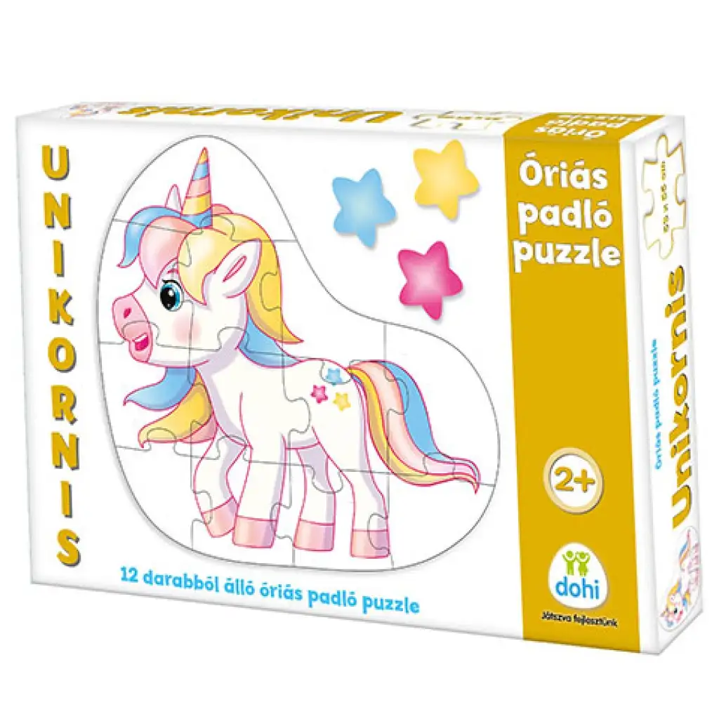 Unikornis óriás padló puzzle 12db-os kép 1