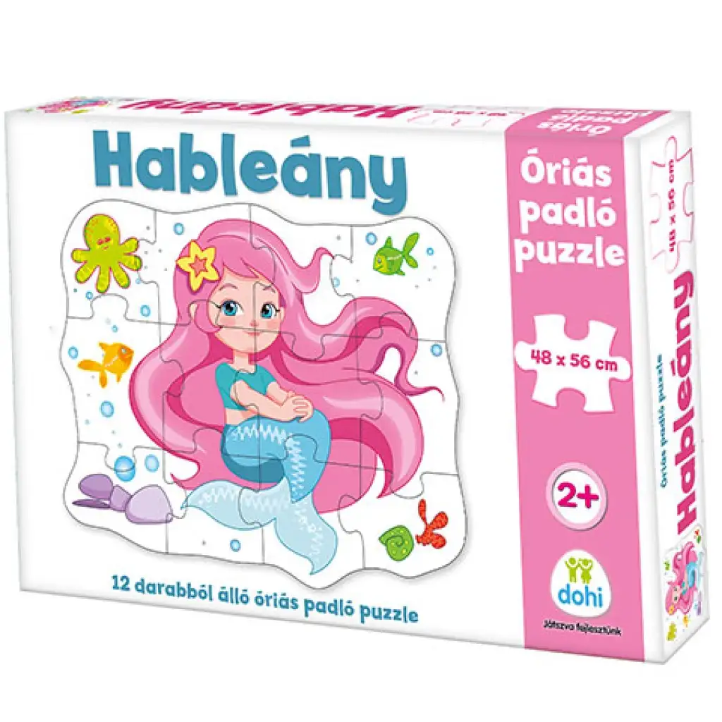Hableány óriás padló puzzle 12db-os kép 1