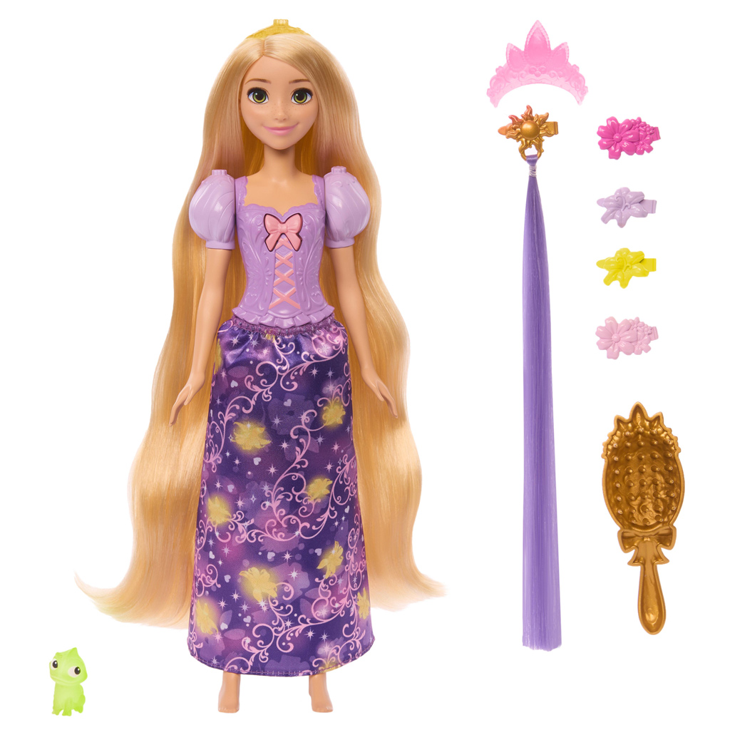 Disney Hercegnők Aranyhaj varázs baba kiegészítőkkel - Mattel kép 3