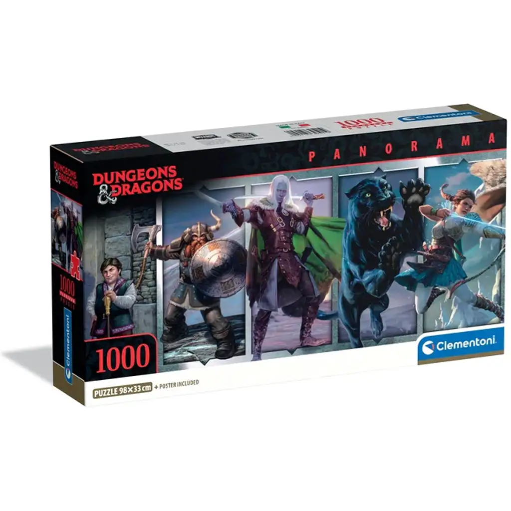 Dungeons & Dragons 1000 db-os panoráma puzzle poszterrel - Clementoni kép 1