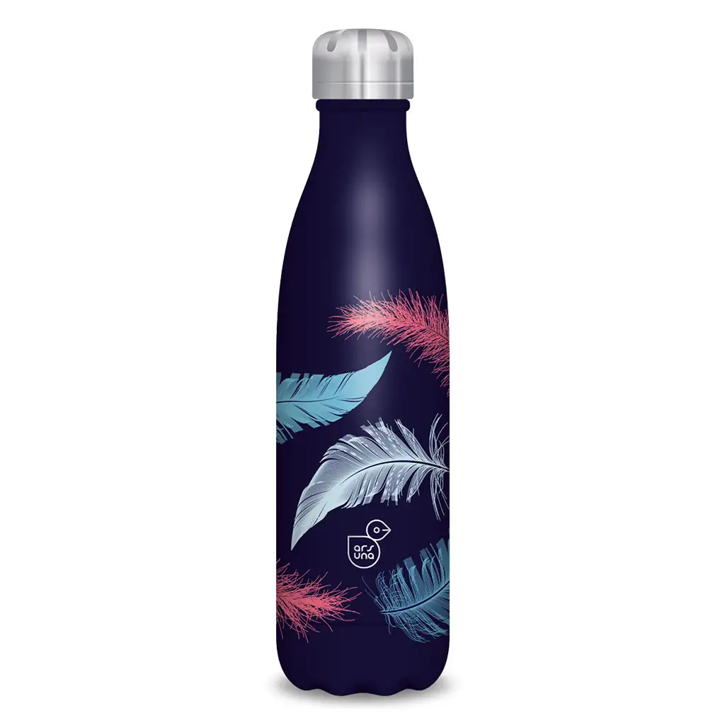 Ars Una: Feather Dark duplafalú fémkulacs 500ml kép 1