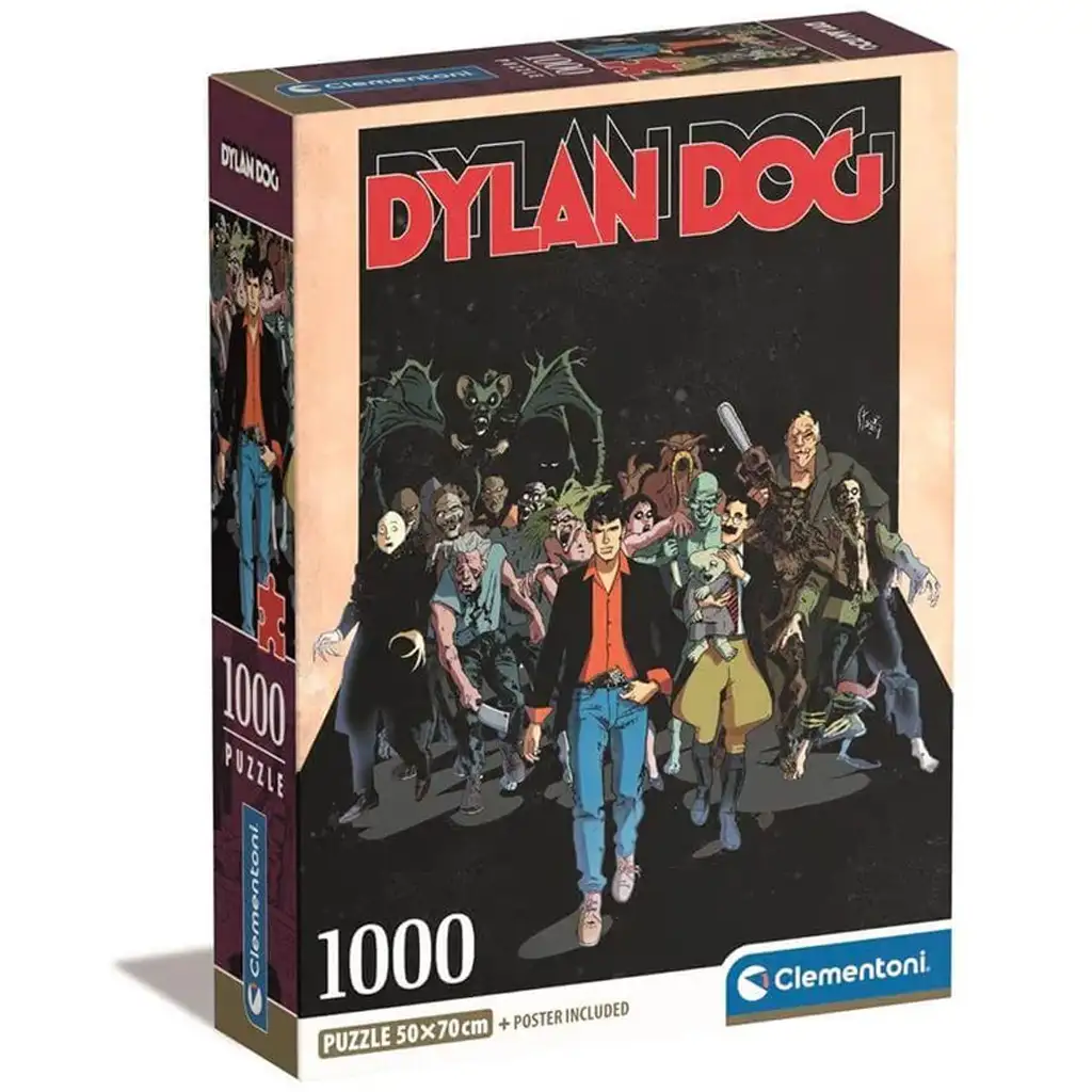 Dylen Dog képregényes HQC 1000 db-os puzzle poszterrel - Clementoni kép 1