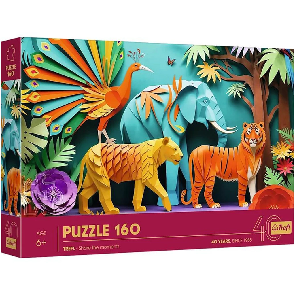 40 Éves Jubileum - Paper Art: Dzsungel 160db-os puzzle - Trefl kép 1